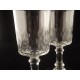 4 verres à pied à liqueur anciens dans le goût de Saint-Louis Baccarat