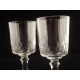 4 verres à pied à liqueur anciens dans le goût de Saint-Louis Baccarat