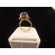 Vintage gold-plated ring with Limoges enamel, signed