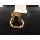 Vintage gold-plated ring with Limoges enamel, signed