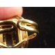 Vintage gold-plated ring with Limoges enamel, signed