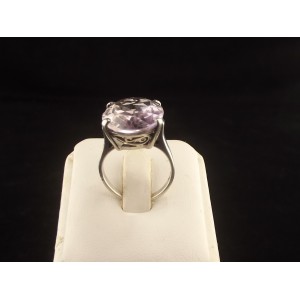 Bague ancienne en argent améthyste