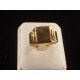 Bague chevalière vintage style art déco en plaqué or