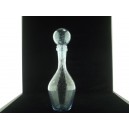 Blue bubble glass carafe signed BIOT