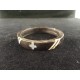 Vintage bangle bracelet in horn and mother-of-pearl