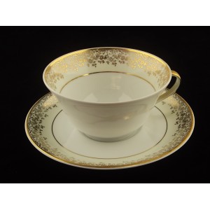 Tasse d&eacute;jeuner tasse &agrave; chocolat en porcelaine de Limoges 