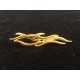 Vintage gold-plated brooch signed Balmain