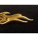Broche vintage plaqué or signée Balmain