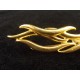 Broche vintage plaqué or signée Balmain