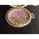 Pendentif médaillon porte-photo en pomponne style Victorien