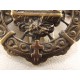 Broche religieuse ancienne en bronze ou laiton fin XIXème