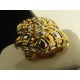 Paire de boucles d'oreilles clips en métal doré couture marque D'Orlan