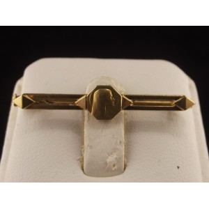 Broche barette ancienne en plaqu&eacute; or fix bapt&ecirc;me Vierge