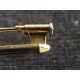 Broche barette ancienne en plaqué or fix baptême Vierge