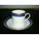 tasse et sous tasse en limoges de couleur bleu