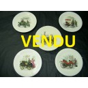 5 dessert plates car decor