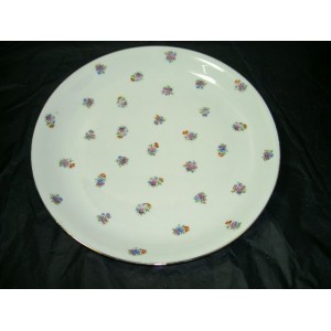 Flat round Limoges porcelain