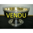 Cup on a pedestal in silver with crystal glass