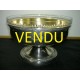 Cup on a pedestal in silver with crystal glass