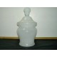 Pot à couvercle en opaline blanche