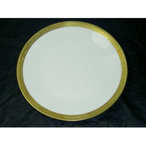 Limoges porcelain plate dual foil inlay