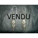 Paire de boucles d'oreille pendantes en argent