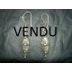 Paire de boucles d'oreille pendantes en argent