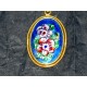 Pendentif émaux de Limoges monture dorée