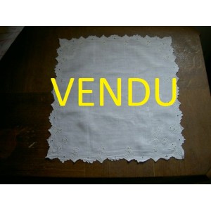 Embroidered linen handkerchief