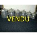 Set of 6 spice jars aluminum