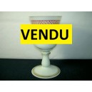 Large opaline glass painted style charles X