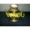 Table lighter gas metal lacquered and gilded