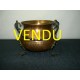 Small hammered copper cauldron