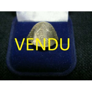 Bague ornée d'une pièce 1/2 franc argent 1914