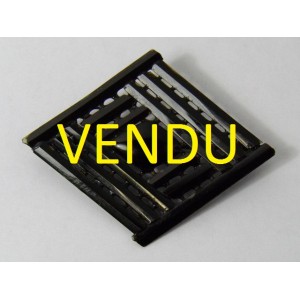 Mourning brooch art deco black