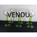 Set of 6 white wine glasses alsace