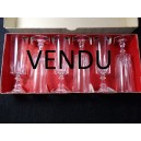 Set of 6 champagne flutes crystal