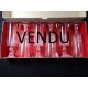 Set of 6 champagne flutes crystal