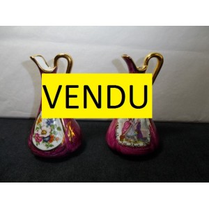 Pair of vases porcelain ewer form
