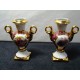 Paire de petits vases  forme médicis en porcelaine de limoges