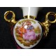 Paire de petits vases forme médicis en porcelaine de limoges