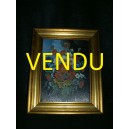 tableau bouquet de fleurs huile sur toile sign&eacute;e Bini avec certificat d'authenticit&eacute;