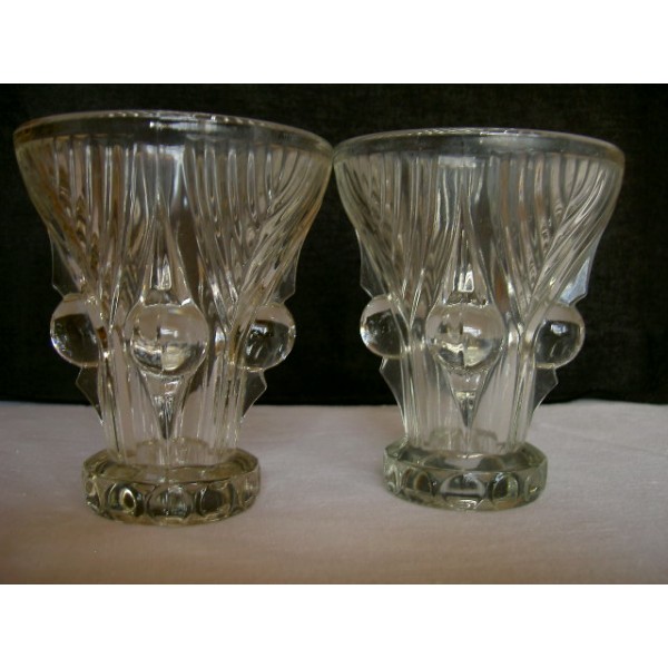 Vase En Verre Ancien - Décoration Vintage - Occasion (Marques D'Usure Superficielles)