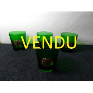 3 glasses advertising BYRRH medallion kings of France