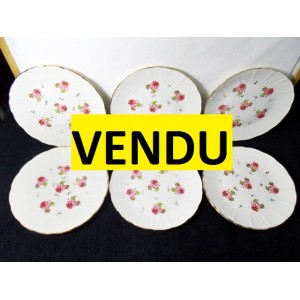 6 dessert plates in the china amendinoise