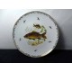 assiette des établissements chadelaud à décor de carpe