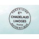 Limoges porcelain plate, Chadelaud institutions, decorated with pike