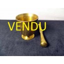 mortar and pestle made of bronze (or brass) massive