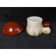 pot en forme de champignon en porcelaine de limoges