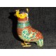 flacon à opium forme oiseau en cloisonné